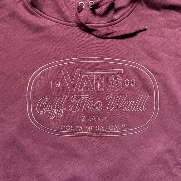 *NEW Vans Men's Off The Wall Workshop Sign Hoodie - Maroon - Picture 3 of 7